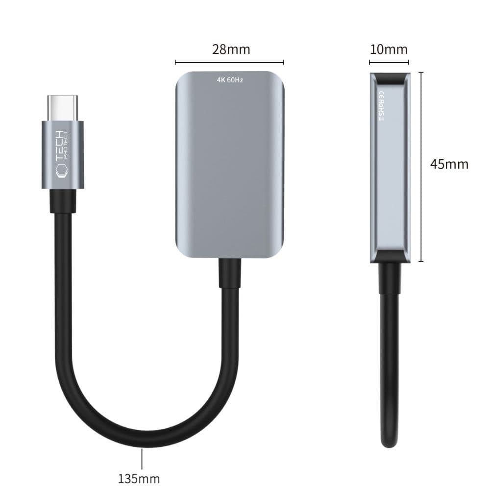 Adapter Tech-Protect UltraBoost USB-C (moški) / HDMI (ženski) 4K 60Hz - črn 2