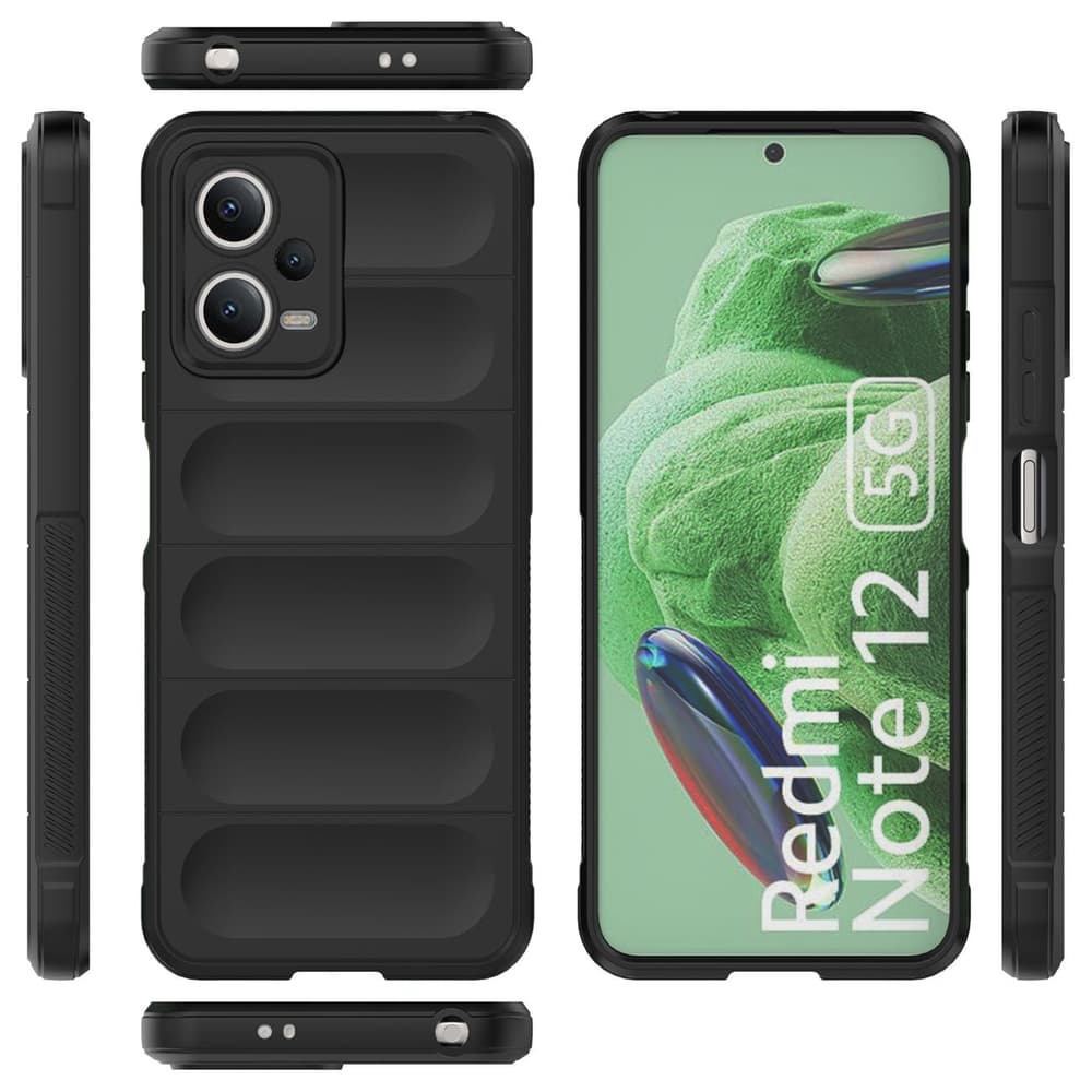 Magic Shield ovitek za Xiaomi Redmi Note 12 5G / Poco X5 5G (okLopni, črn) 2