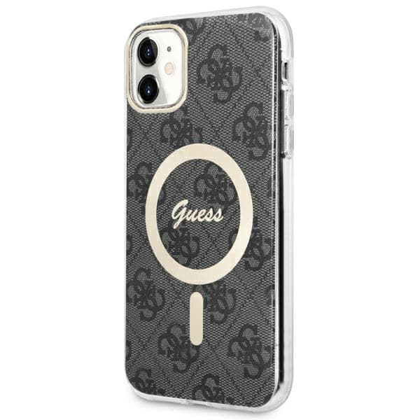 Ovitek Guess GUHMN61H4STK za iPhone 11 6.1" – črn 4G MagSafe