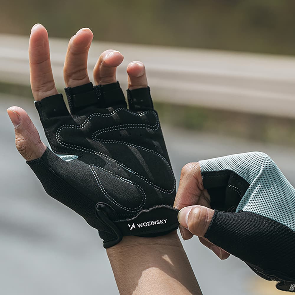 Wozinsky WRR-02M Kolesarske rokavice M - sive 7
