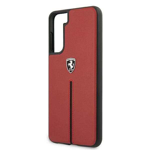 Ferrari FEOSIHCS21MRE ovitek za Galaxy S21+, rdeč, Off Track Leather 6