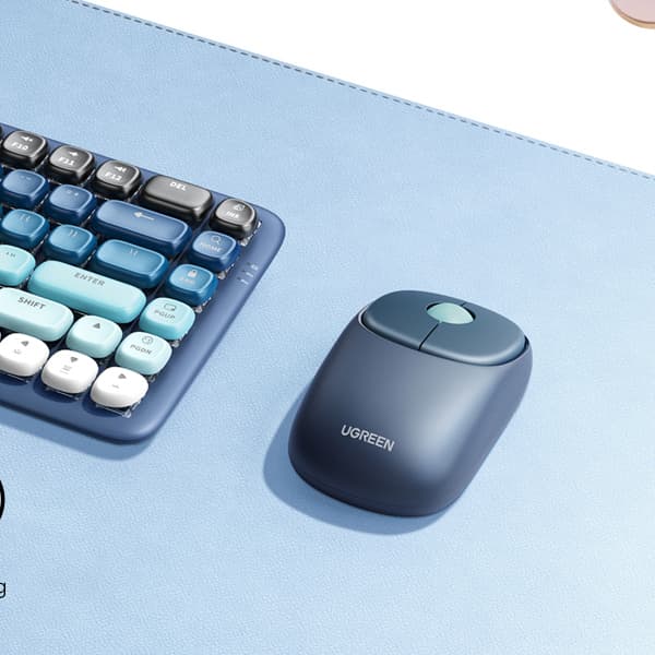 Ugreen MU102 FUN+ brezžična miška Bluetooth / 2.4 GHz, črna 2