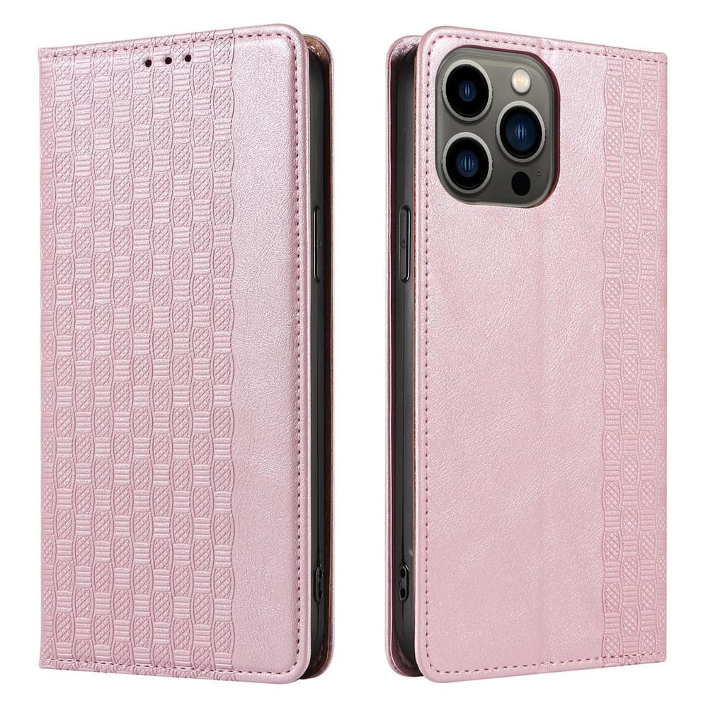 Hurtel Magnet Strap ovitek za iPhone 14 Pro Max, denarnica, stojalo, roza 7