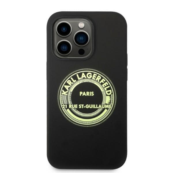 Ovitek Karl Lagerfeld Silicone RSG za iPhone 14 Pro, črn 3