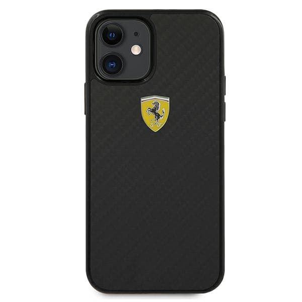 Ferrari ovitek za iPhone 12 mini (5,4") On Track Real Carbon, črn 3