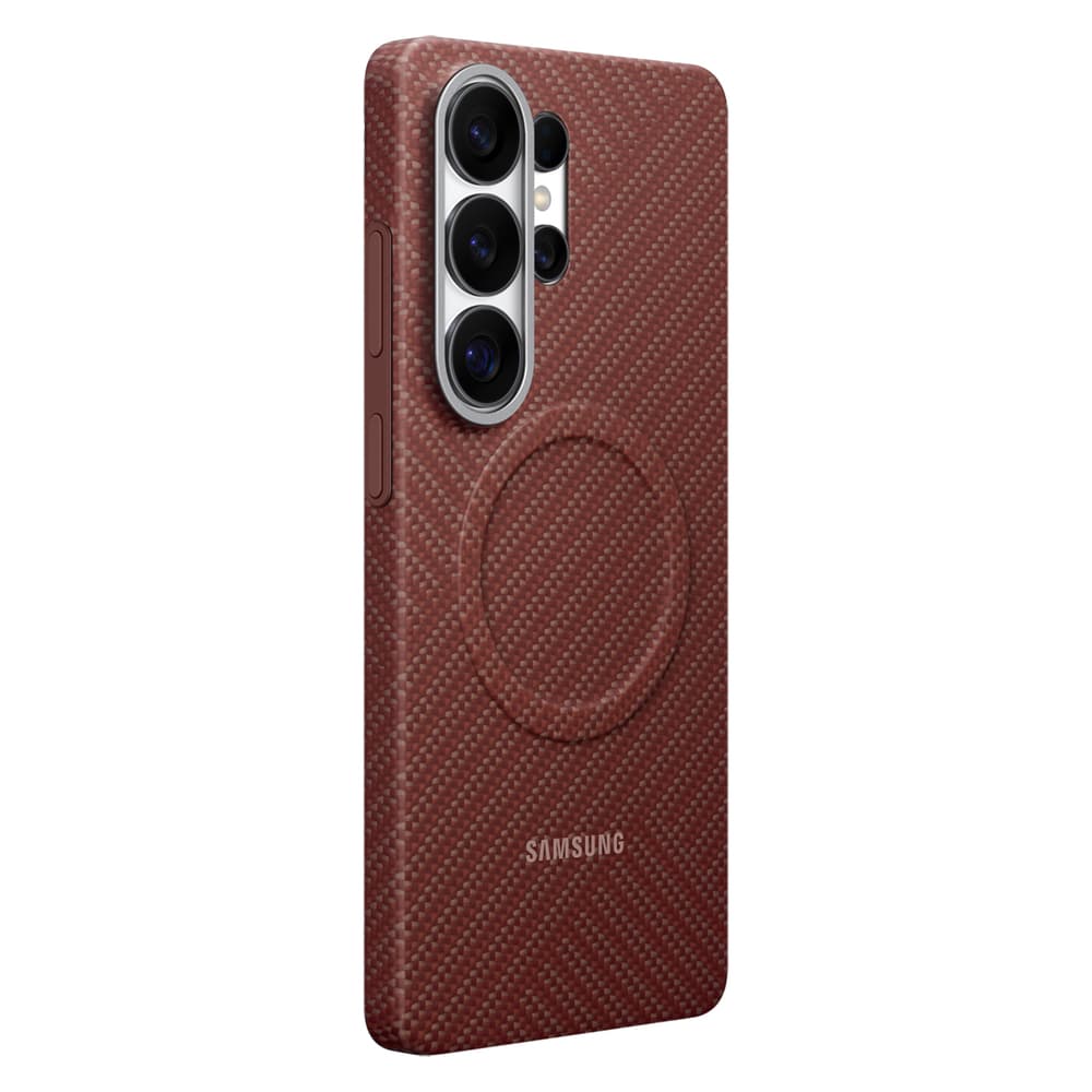 Samsung Carbon Magnet ovitek za Galaxy S26 Ultra, MagSafe, rdeč 3