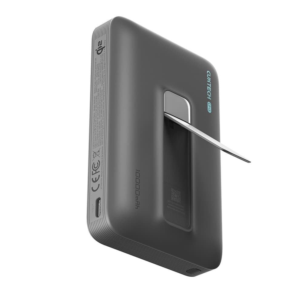 Cuktech WPB100 10000 mAh Qi2 magnetna powerbanka 30W z stojalom - Črna 3