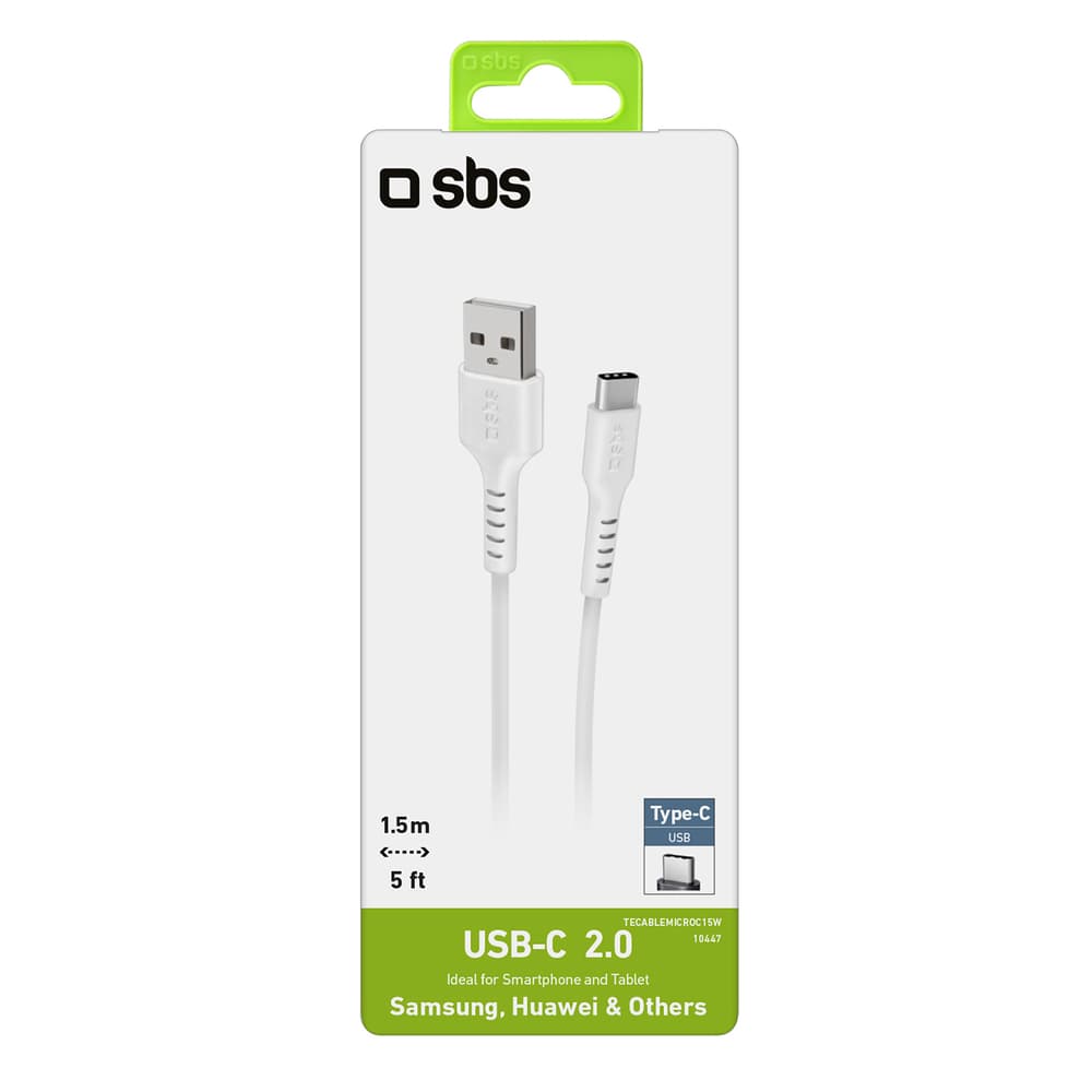 SBS kabel USB-A - USB-C 1.5m - bel 3
