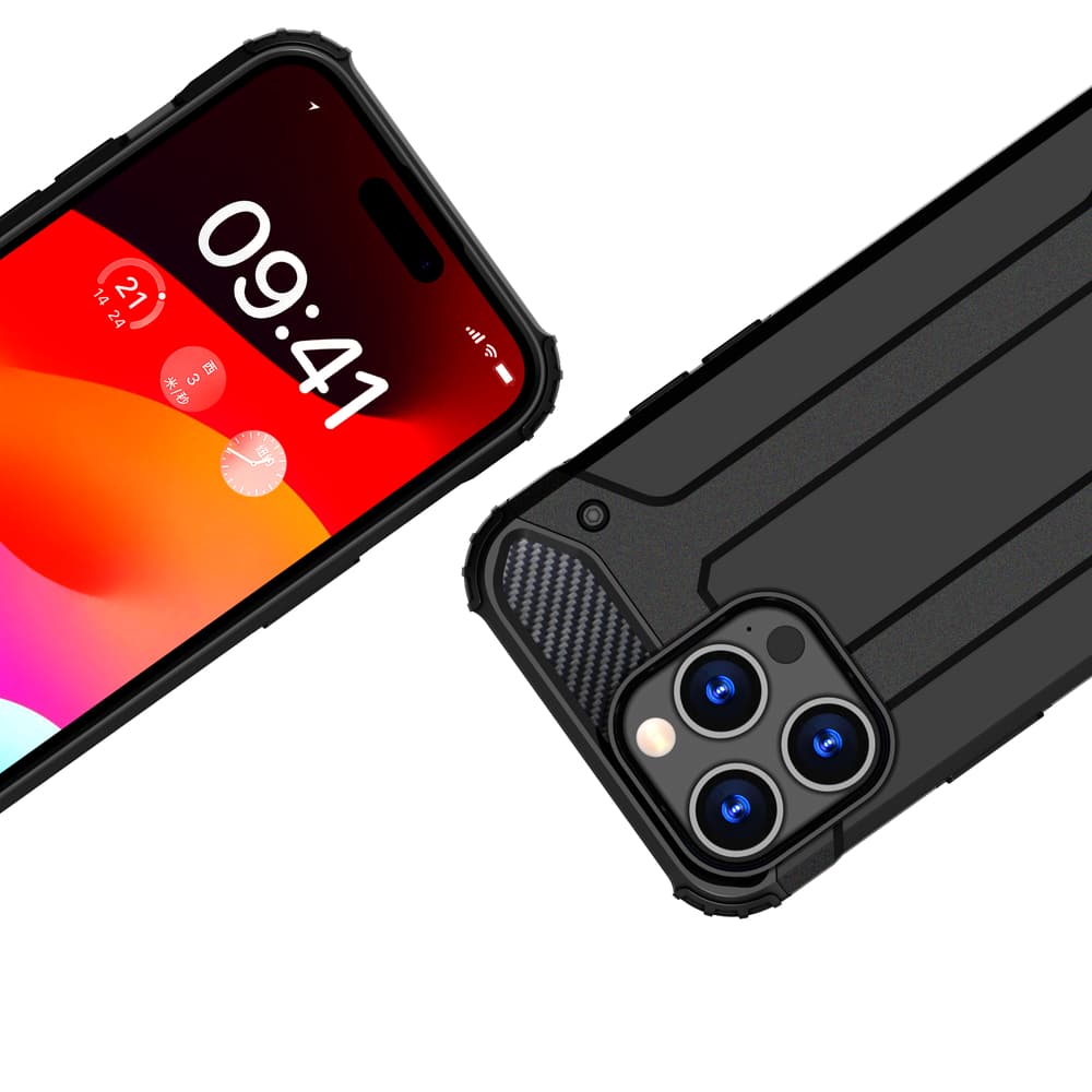 Hibridni ovitek Armor za iPhone 15 Pro Hurtel - moder 3