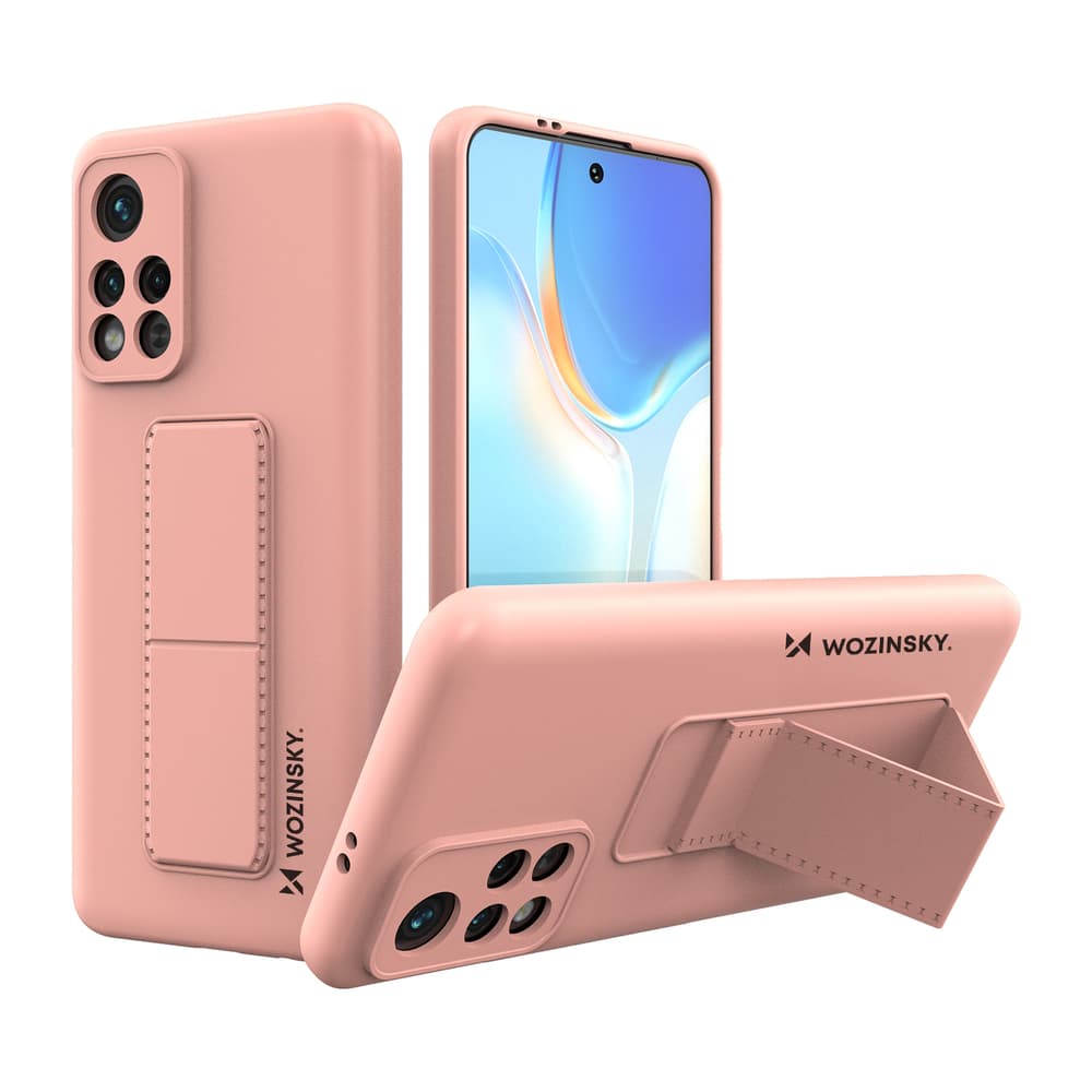 Wozinsky Kickstand ovitek za Xiaomi Poco M4 Pro 5G - roza