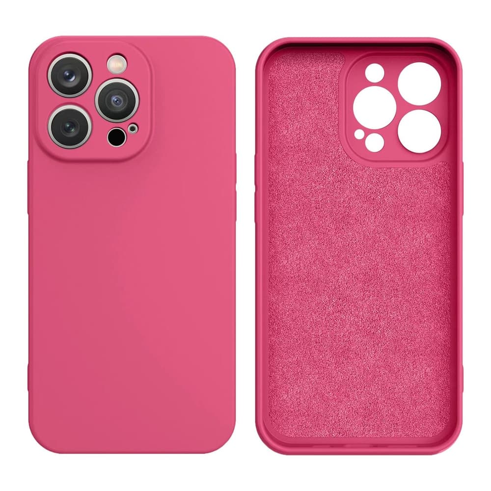 Silikonska ovitek Hurtel za iPhone 14 Plus, fuksija