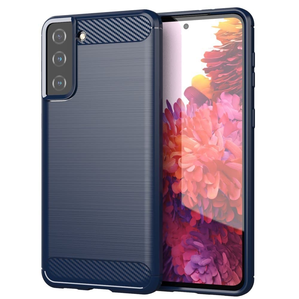 Carbon Case ovitek za Samsung Galaxy S21+ 5G - Modra