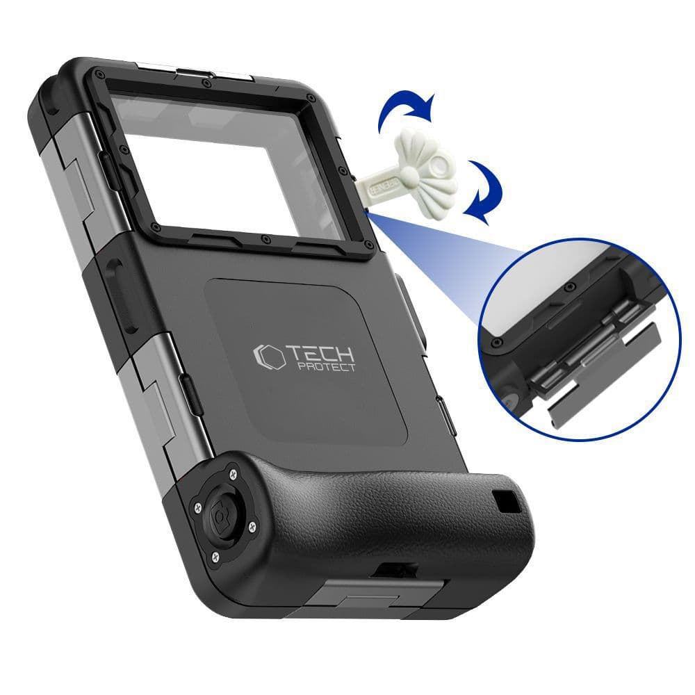 Tech-Protect vodoodporen ovitek IPX8 za pametne telefone (4.7-6.7") - Črna 5