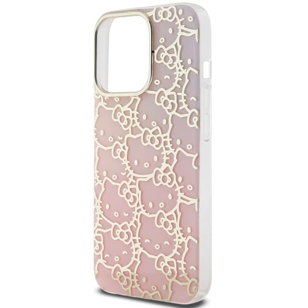 Hello Kitty ovitek IML Gradient Electrop Crowded Kitty Head za iPhone 13 Pro Max - roza 6