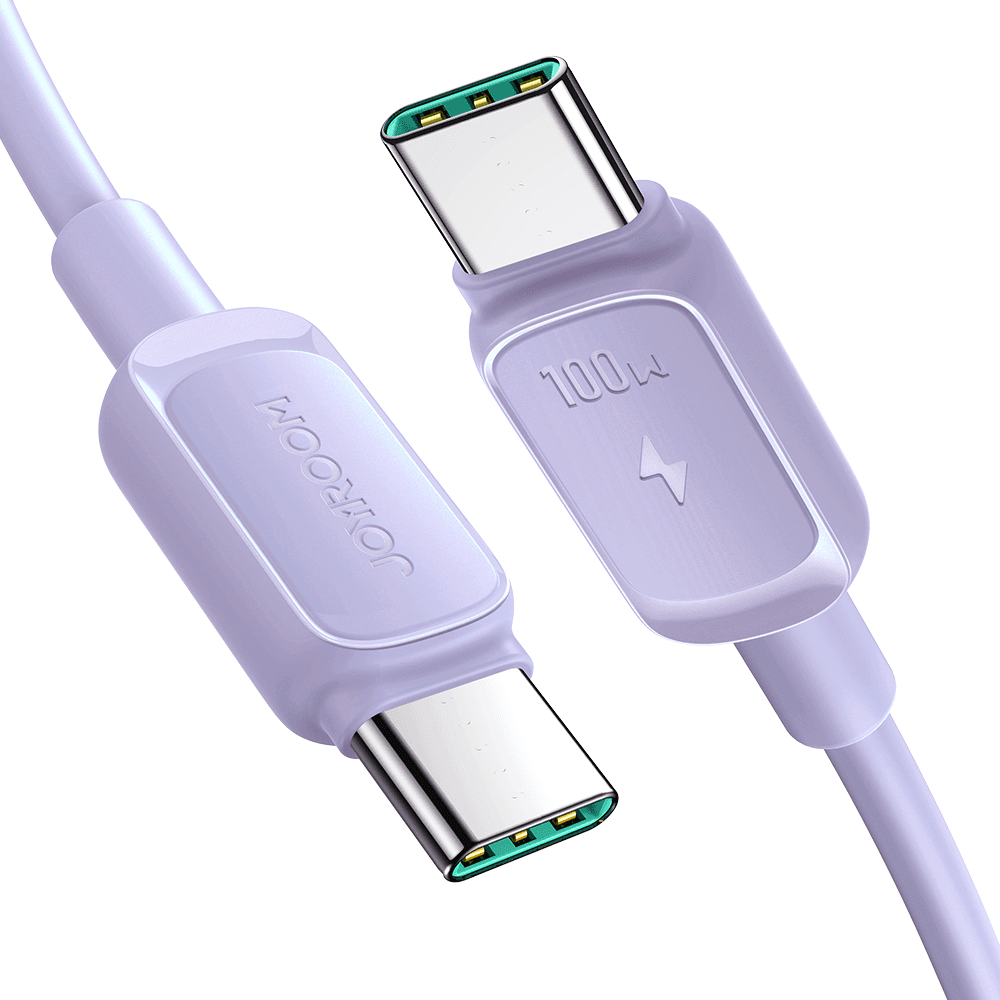 Joyroom A14 USB-C / USB-C 100W kabel 1.2m - vijoličen