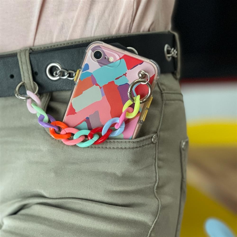 Ovitek Hurtel Color Chain Case za Xiaomi Redmi Note 10 / 10S, Gel, Pisani 4