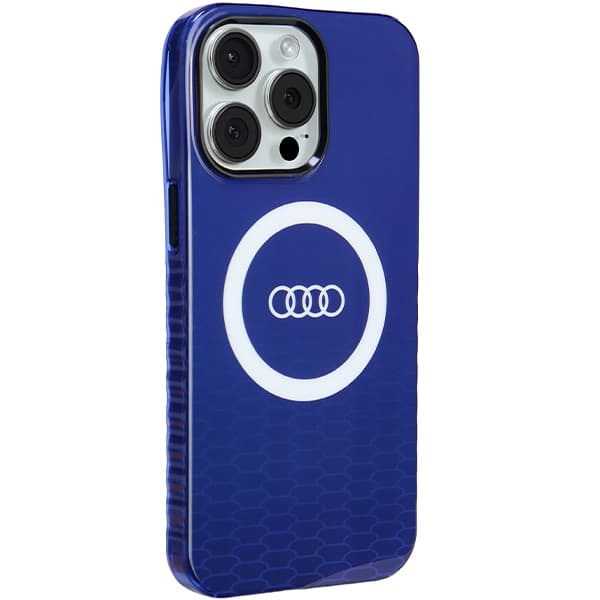 Audi IML Big Logo MagSafe ovitek za iPhone 15 Pro Max - modra 6
