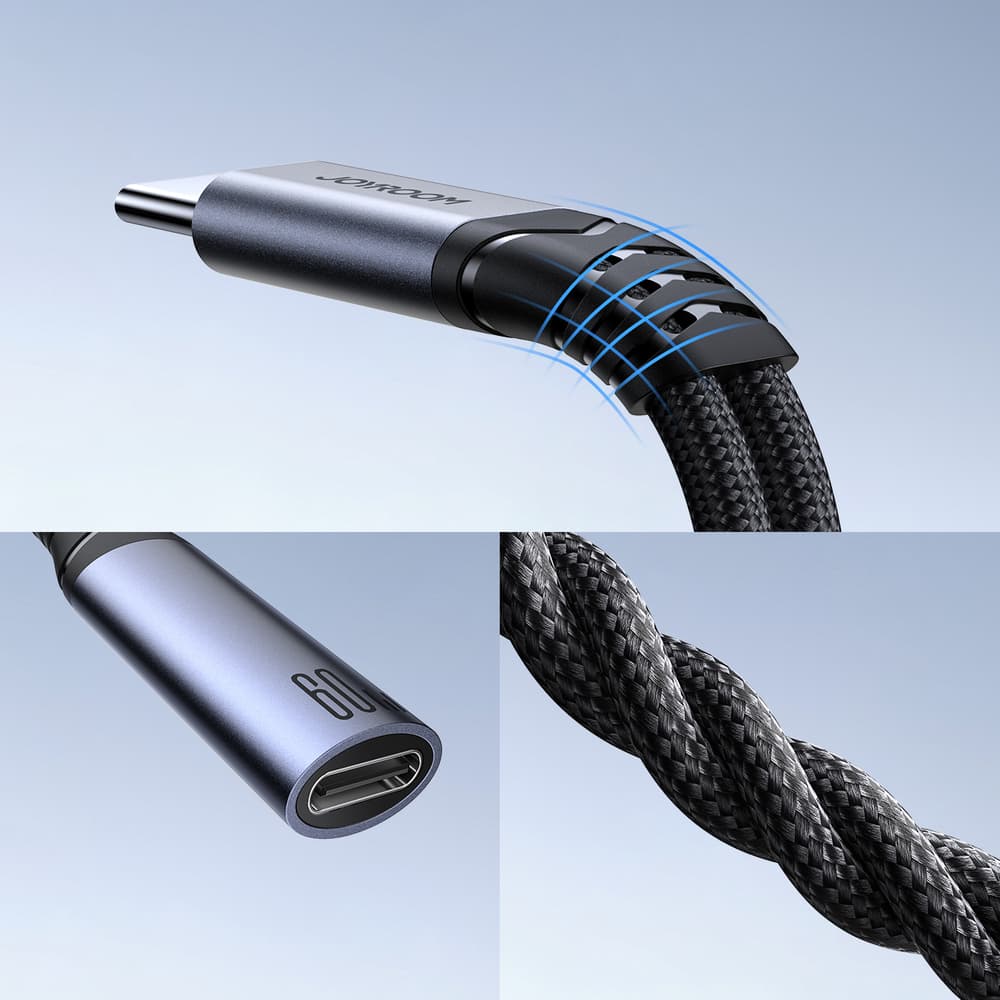 Joyroom SY-C03 USB-C v 2x USB-C 2v1 DAC adapter - črna 4