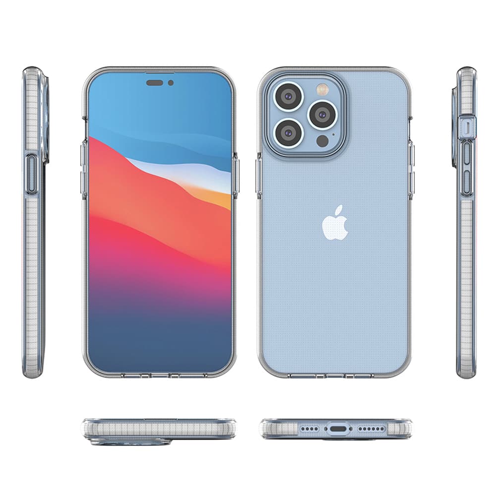 Hurtel Spring Case za iPhone 14 Pro Max, svetlo moder, s okvirjem 2