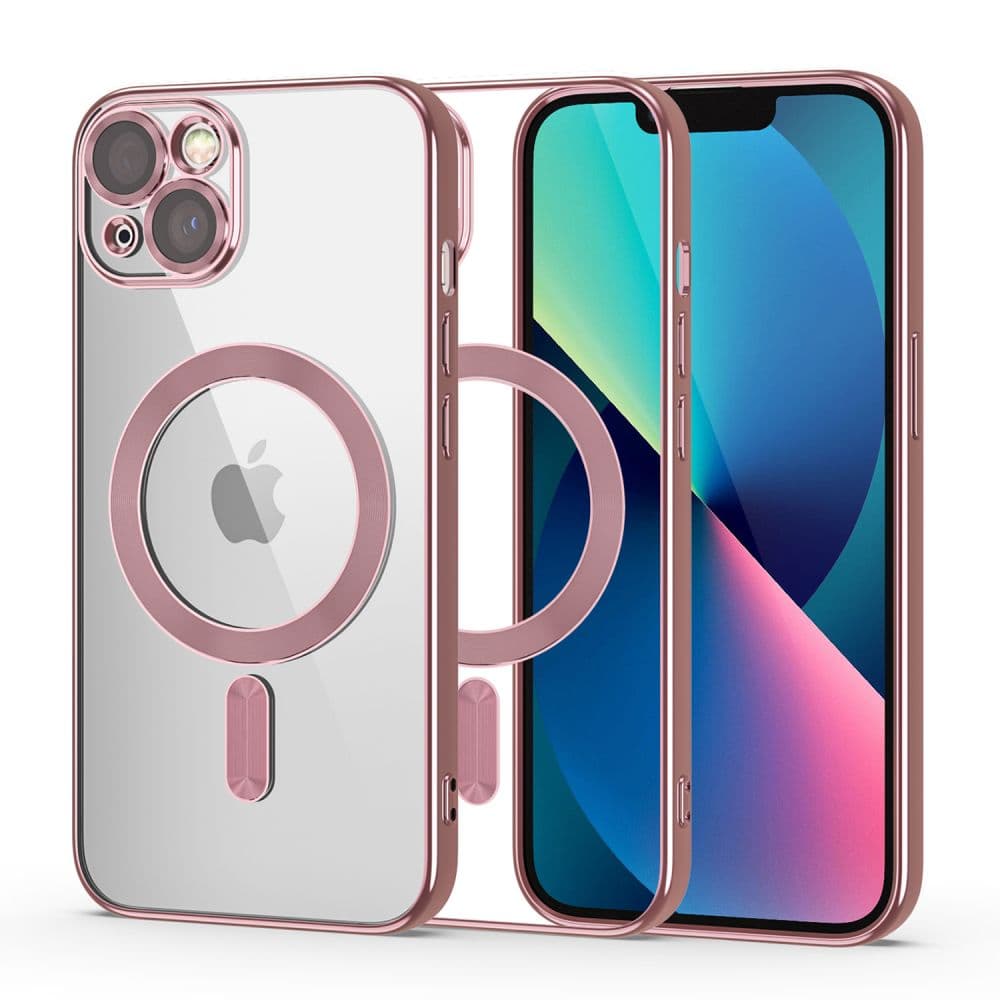 Tech-Protect MagShine Line MagSafe ovitek iPhone 13 - roza