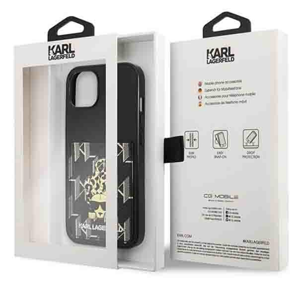 Karl Lagerfeld ovitek Karlimals Cardslot za iPhone 13, črn 8