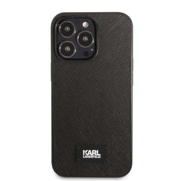 Karl Lagerfeld Saffiano Plaque ovitek za iPhone 13 Pro Max, črn 3