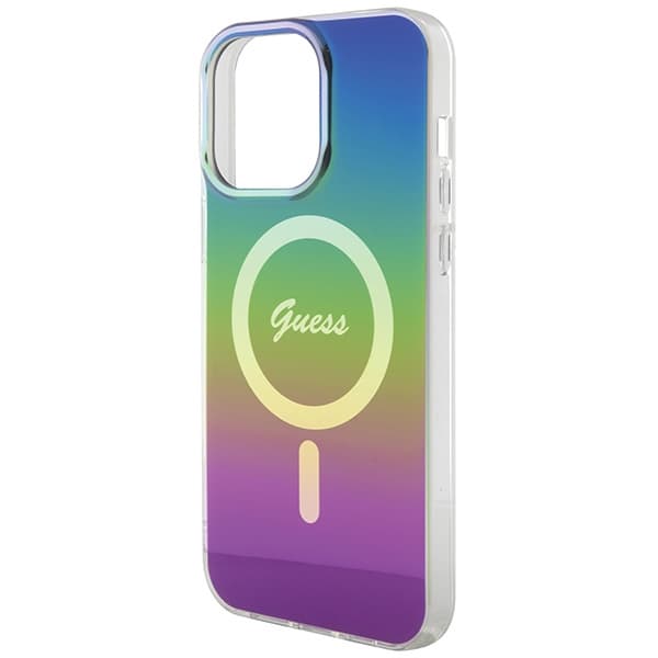 Guess IML Iridescent MagSafe ovitek za iPhone 15 Pro - črna 6