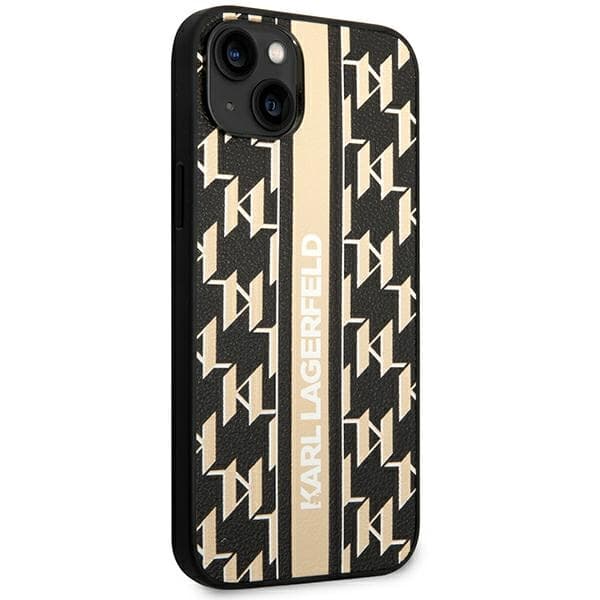 Karl Lagerfeld ovitek za iPhone 14 Plus (6,7") Monogram Stripe, rjav 4