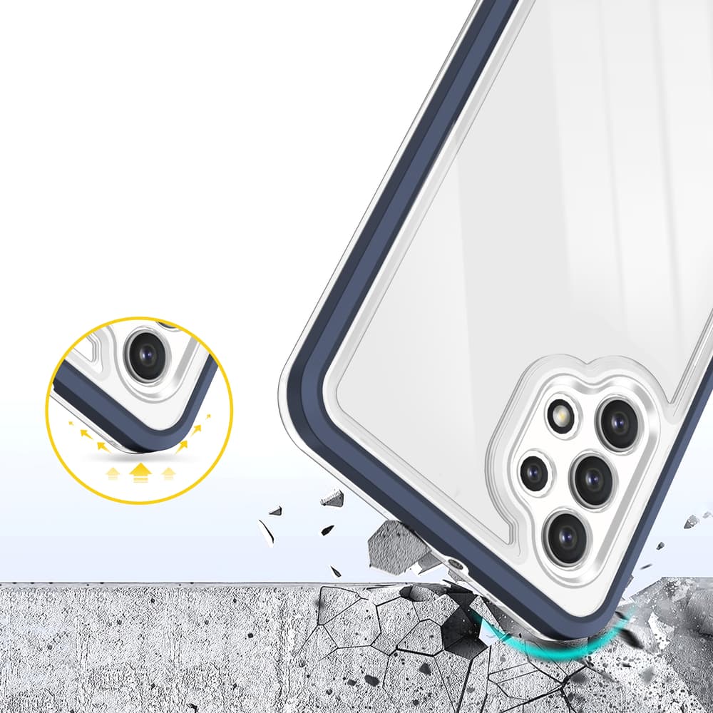 Hurtel ovitek Clear 3in1 za Samsung Galaxy A32 5G, moder 6