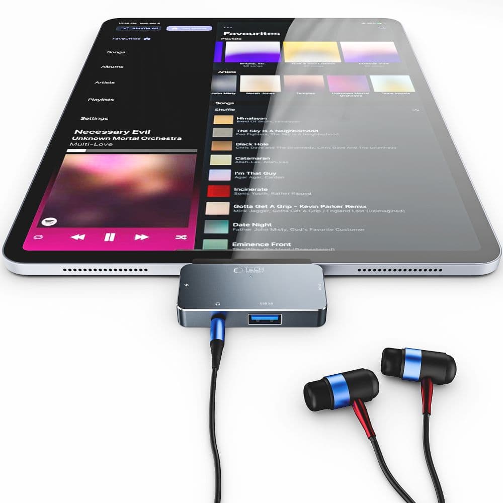 Pesto Tech-Protect V6 4v1 USB-C - HUB (HDMI, USB-A, PD 100W) sivo 5