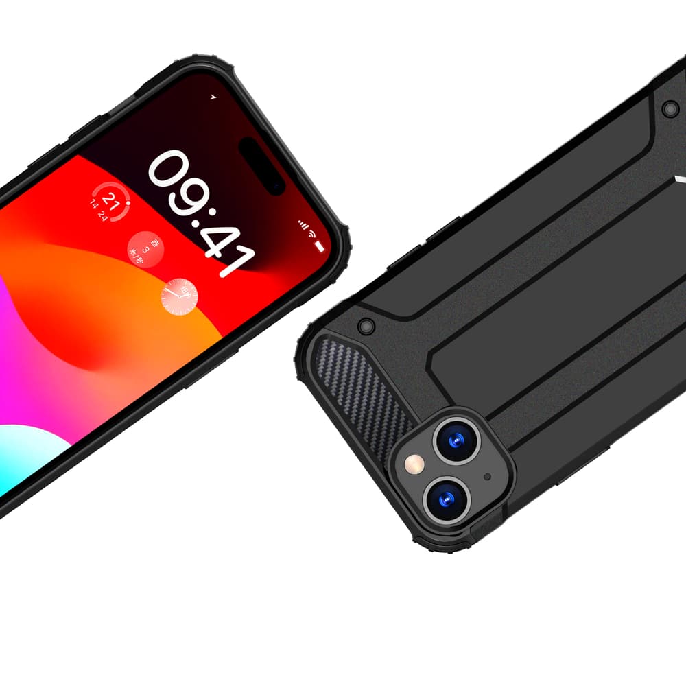 Hibridni ovitek Armor za iPhone 15 Plus Hurtel - moder 3