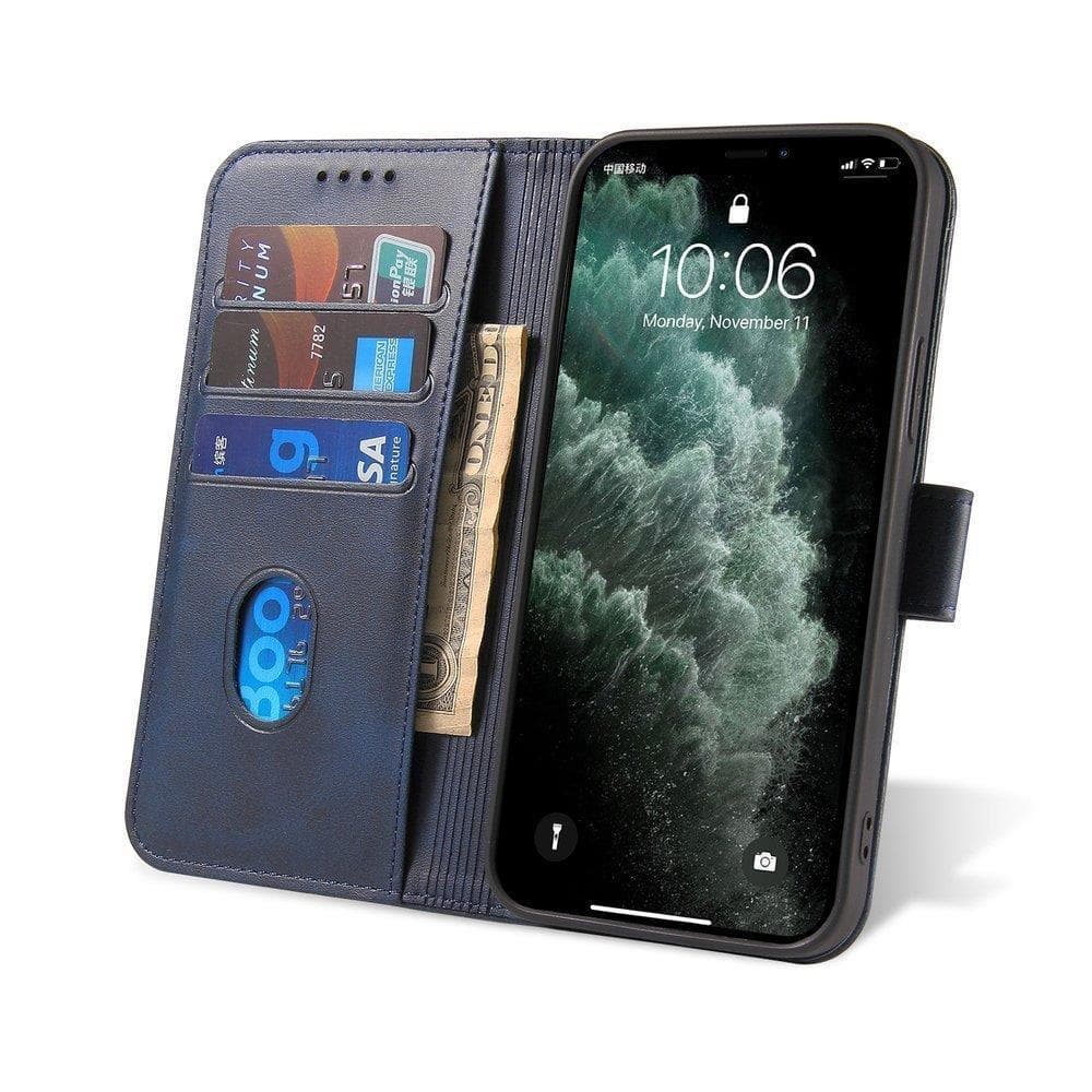 Magnetni ovitek s preklopom za Poco M4 Pro 5G - moder 6
