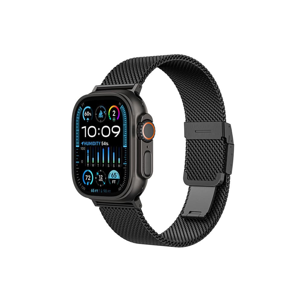 AmazingThing Titan Premium Metal Band za Apple Watch 38-49 mm, črn