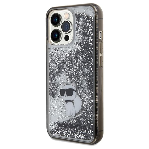 Karl Lagerfeld Liquid Glitter Choupette ovitek za iPhone 13 Pro Max - prozoren 2