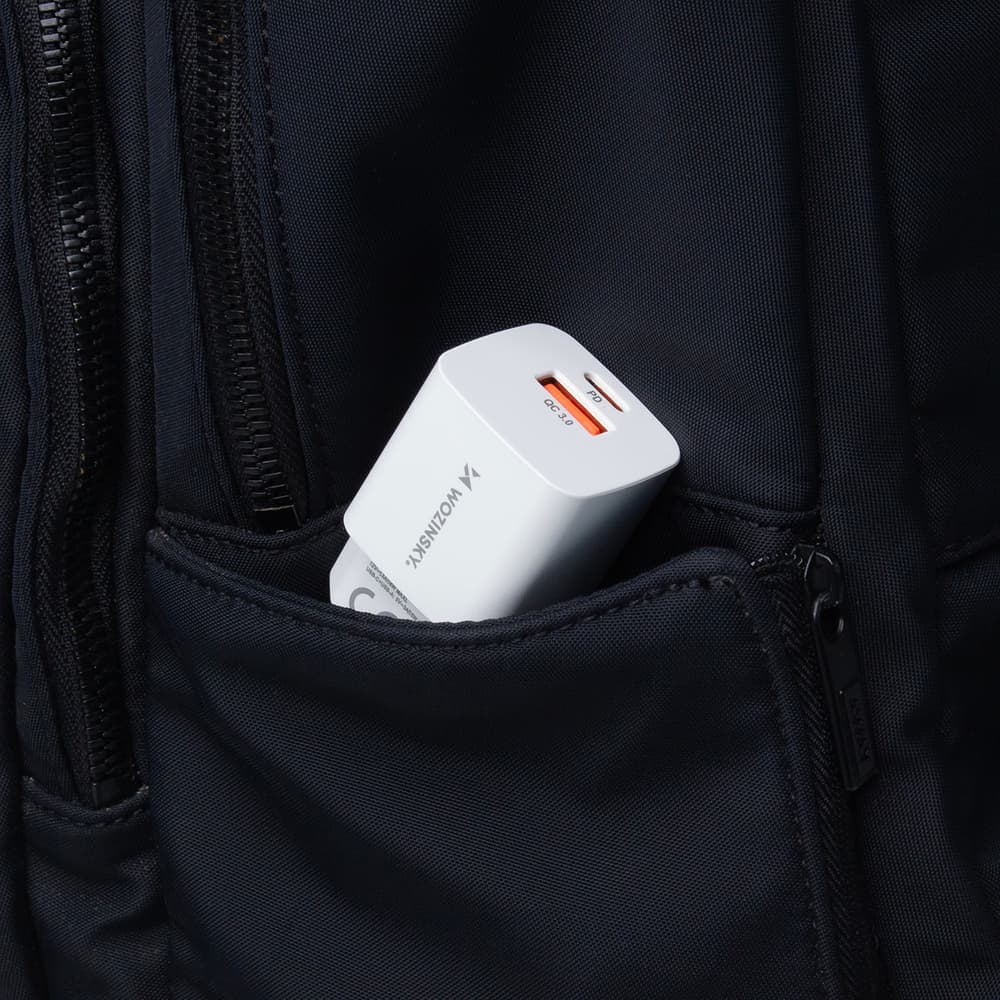 Wozinsky CMWCW 20W USB-C / USB-A zidni polnilnik – bel 4