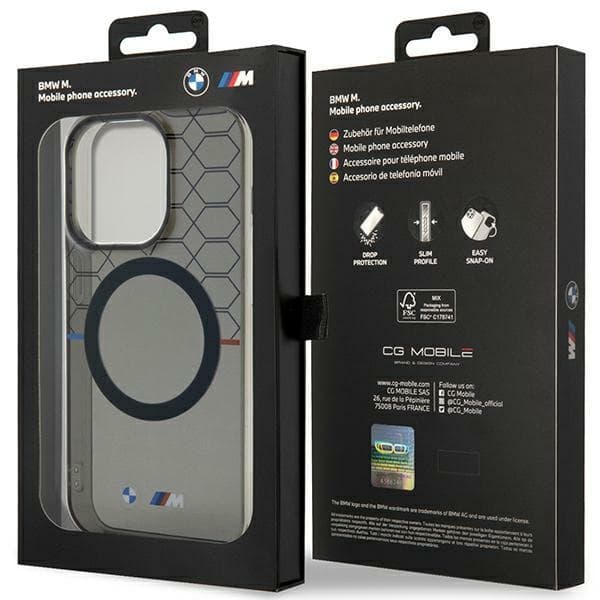 Ovitek BMW Pattern MagSafe za iPhone 14 Pro Max 6.7" siv 8