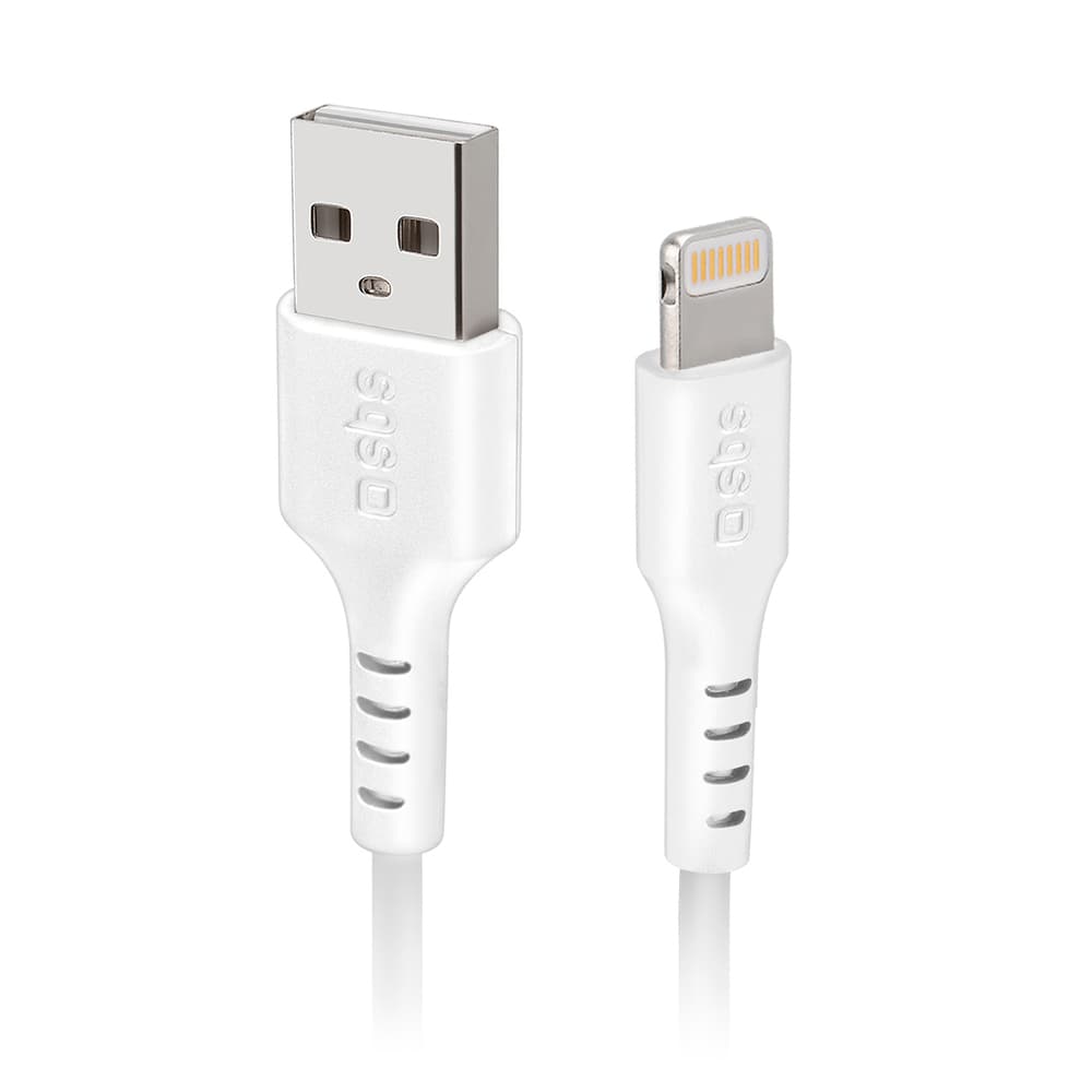 SBS TECABLEUSBIP589W USB-A v Lightning kabel, 1m - beli