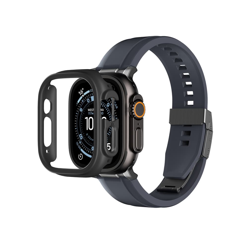 AmazingThing Minimalno zaščitno ohišje za Apple Watch Ultra 3 49mm - črno