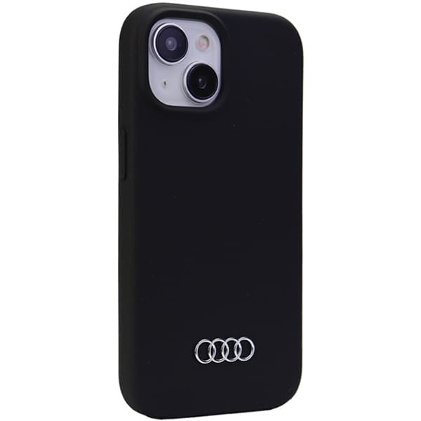 Silikonski ovitek Audi za iPhone 15 Plus - črn 2