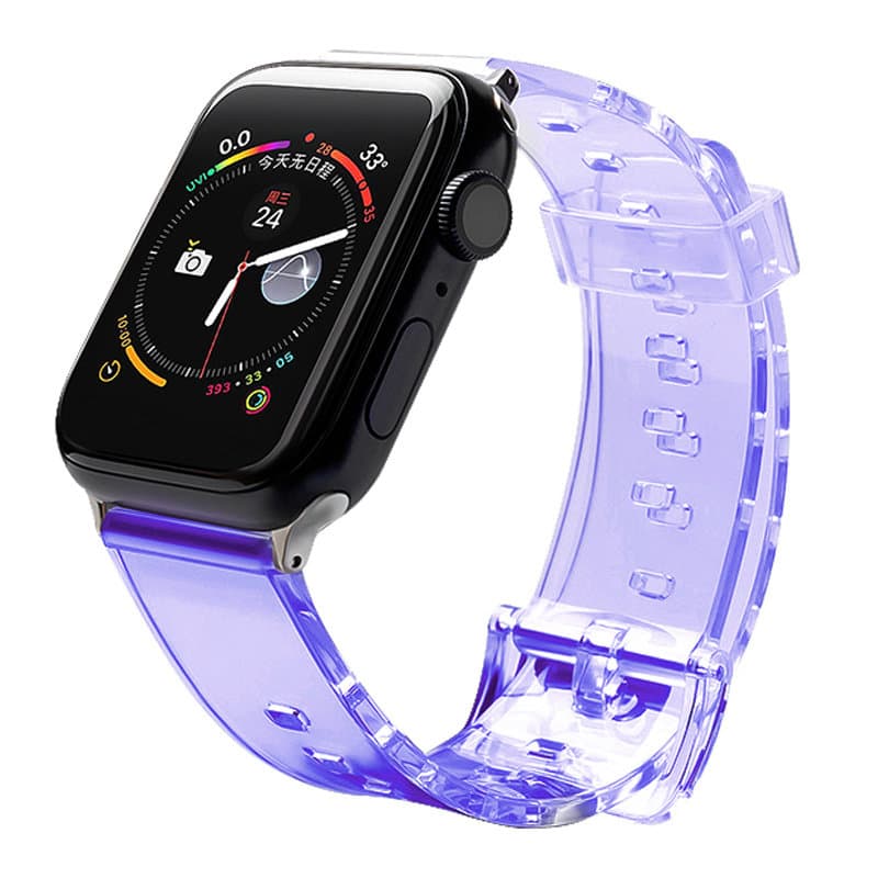 Hurtel Strap Light silikonski pašček za Apple Watch 38/40 mm, vijoličen
