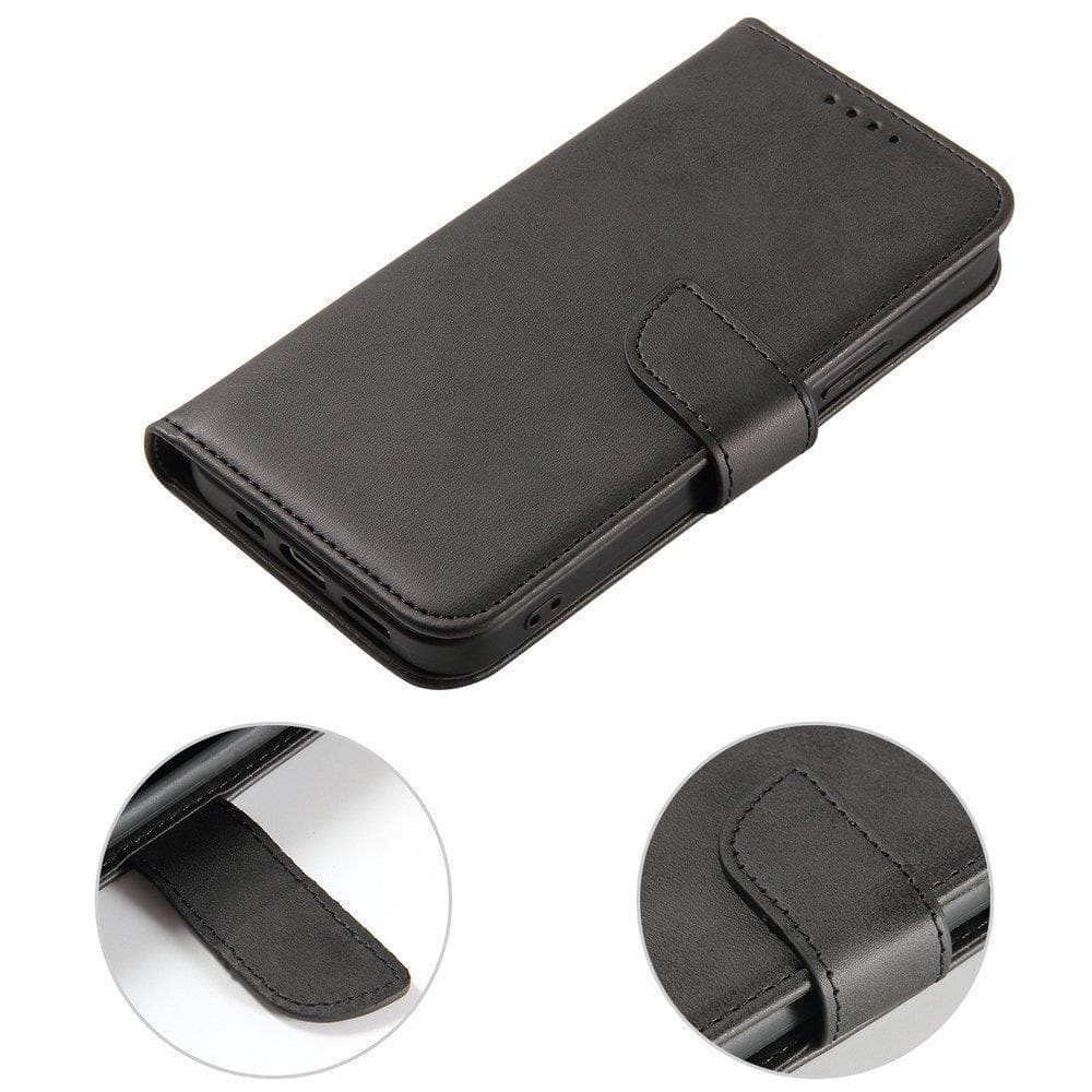 Hurtel Magnet Case ovitek s preklopom za Honor Magic 4 Pro, črn 8