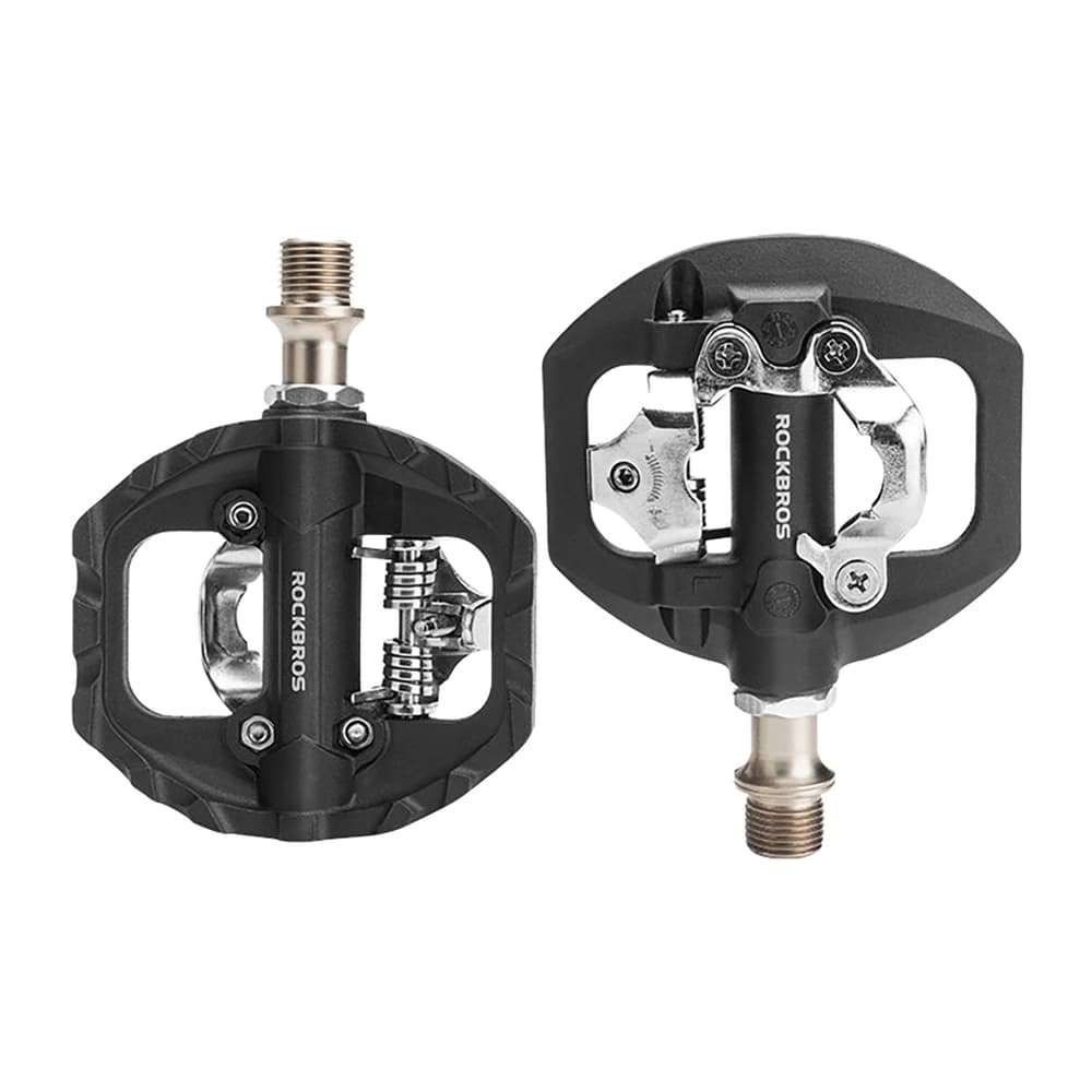 Rockbros M108 Najlonska polu-lock dvostranska pedala za kolo - črna