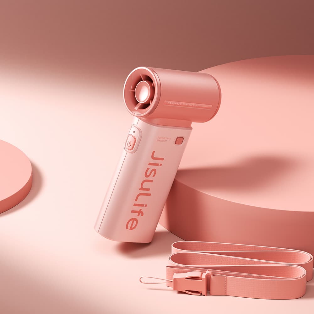 Jisulife ročni ventilator Life9, 5000mAh, roza 8