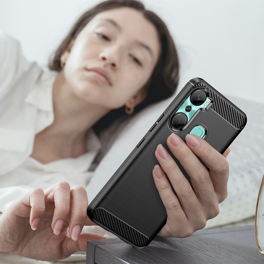 Carbon Case etui za Infinix Hot 12 Pro, črn 7