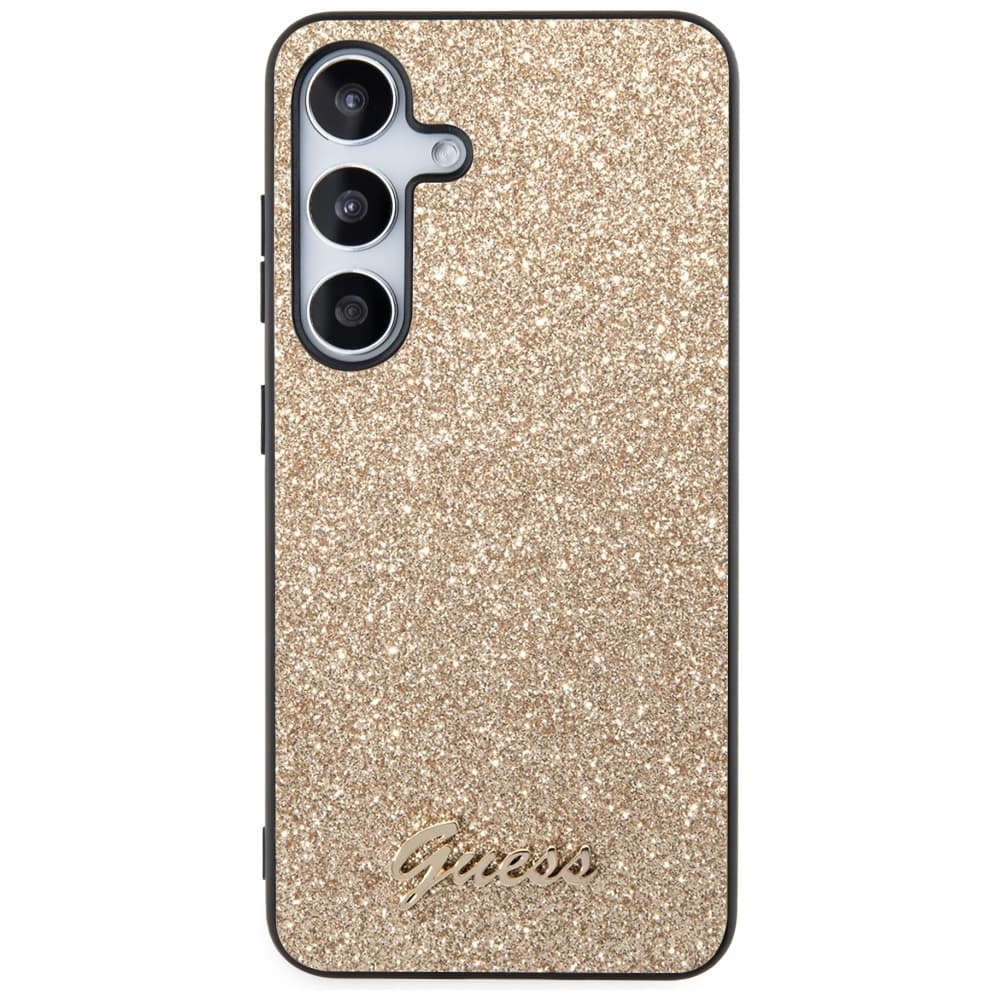 Ovitek za Samsung Galaxy S24 Guess Glitter Script - zlata 3