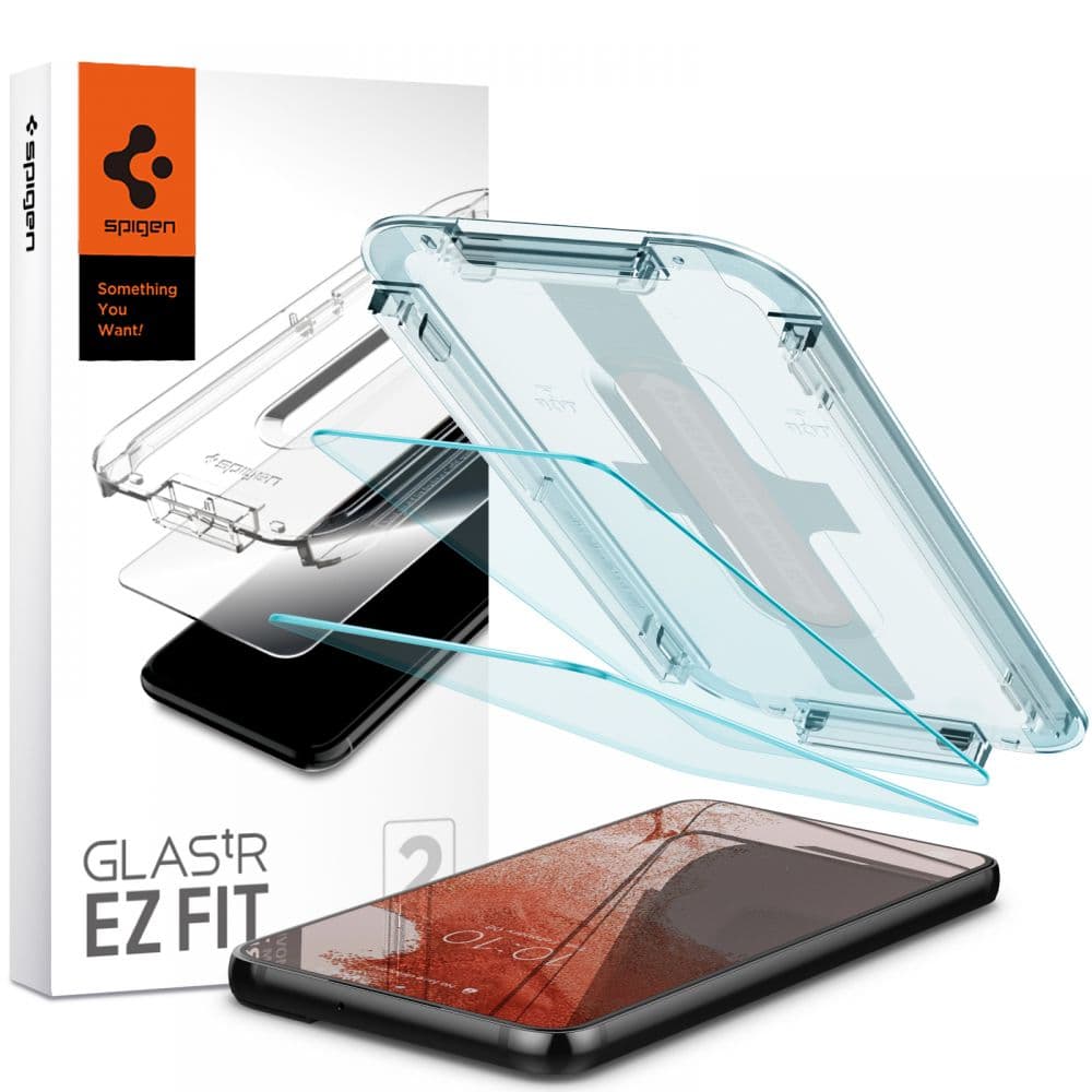 Spigen Glas.tR EZ Fit kaljeno steklo za Samsung Galaxy S22 (2 kosa)