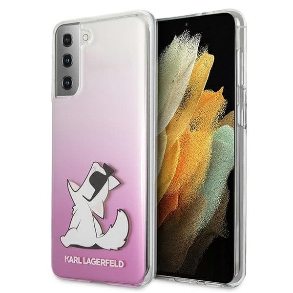 Karl Lagerfeld Choupette Fun ovitek za Samsung Galaxy S21+ - roza