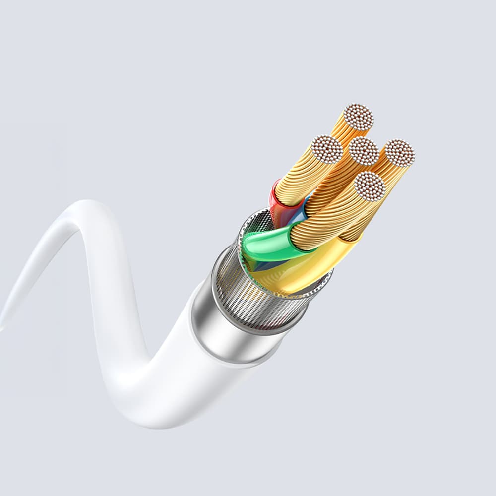 Dudao L25ST 5A USB-A - USB-C kabel s silikonskim ovojem 1m - bel 3