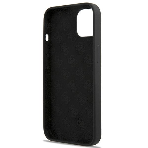 Ovitek Guess Silicone Script Gold Logo za iPhone 13 6.1" - črna 6