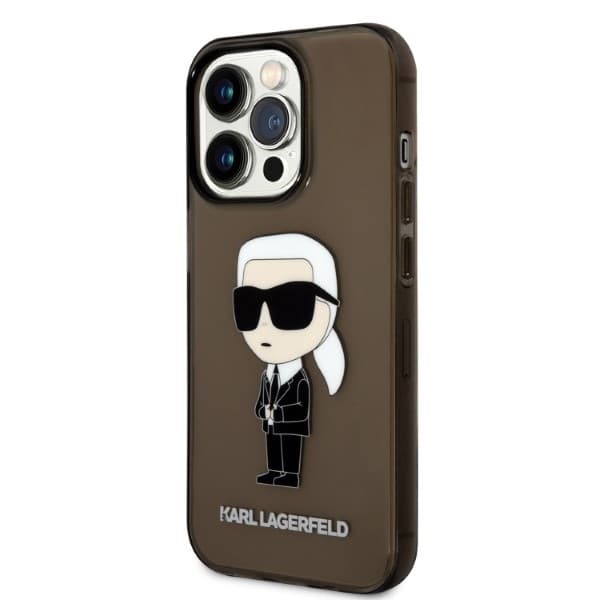 Etui Karl Lagerfeld Ikonik Karl za iPhone 14 Pro - črni 2